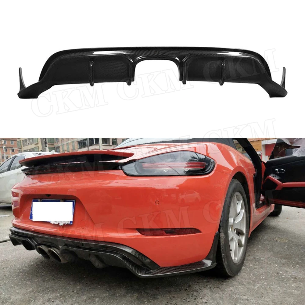 Автомобильный диффузор губа на задний бампер спойлер подходит для Porsche 718 Cayman Boxster