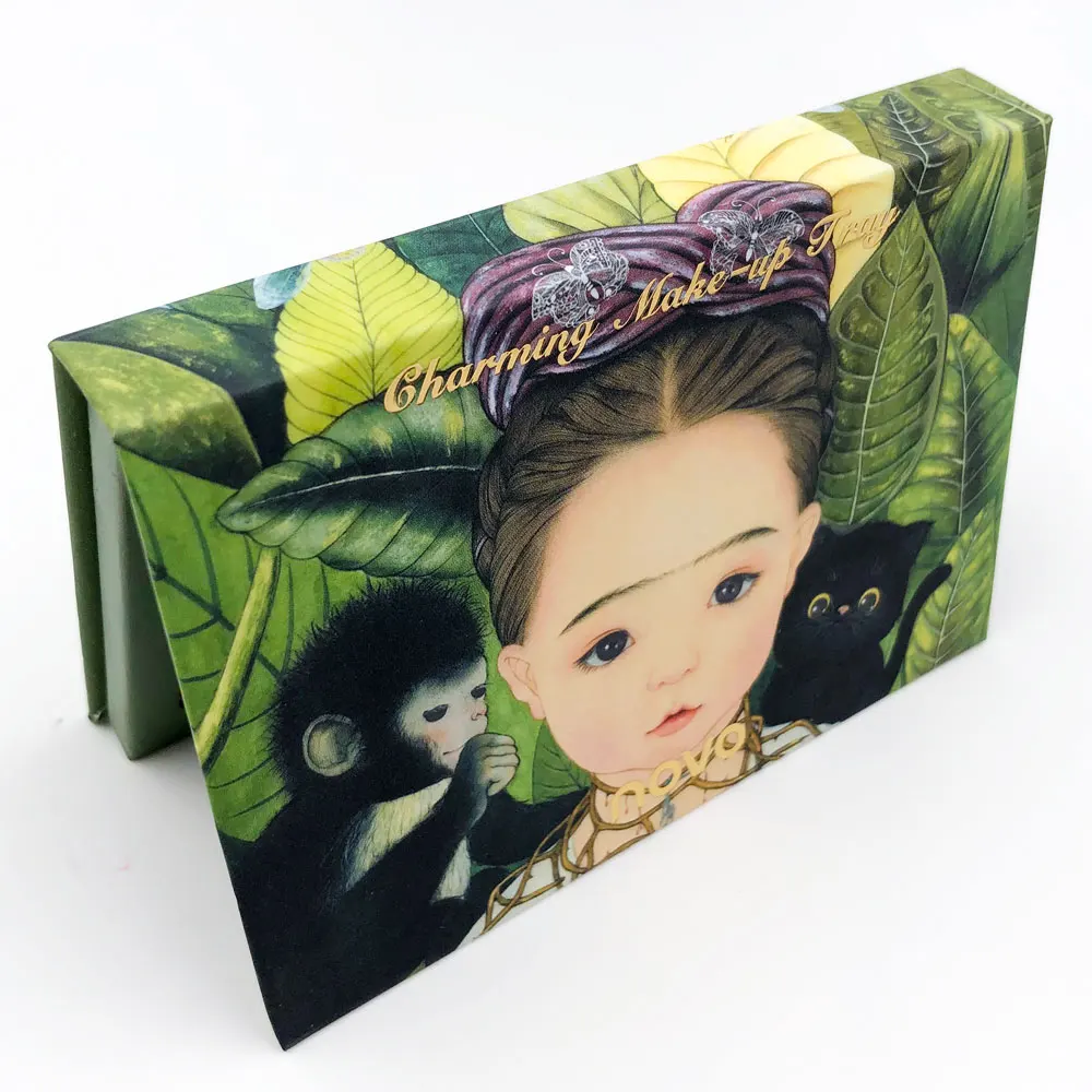 NOVO бренд Лесные эльфы тени для век матовые мерцающие блестящие зеленые красные