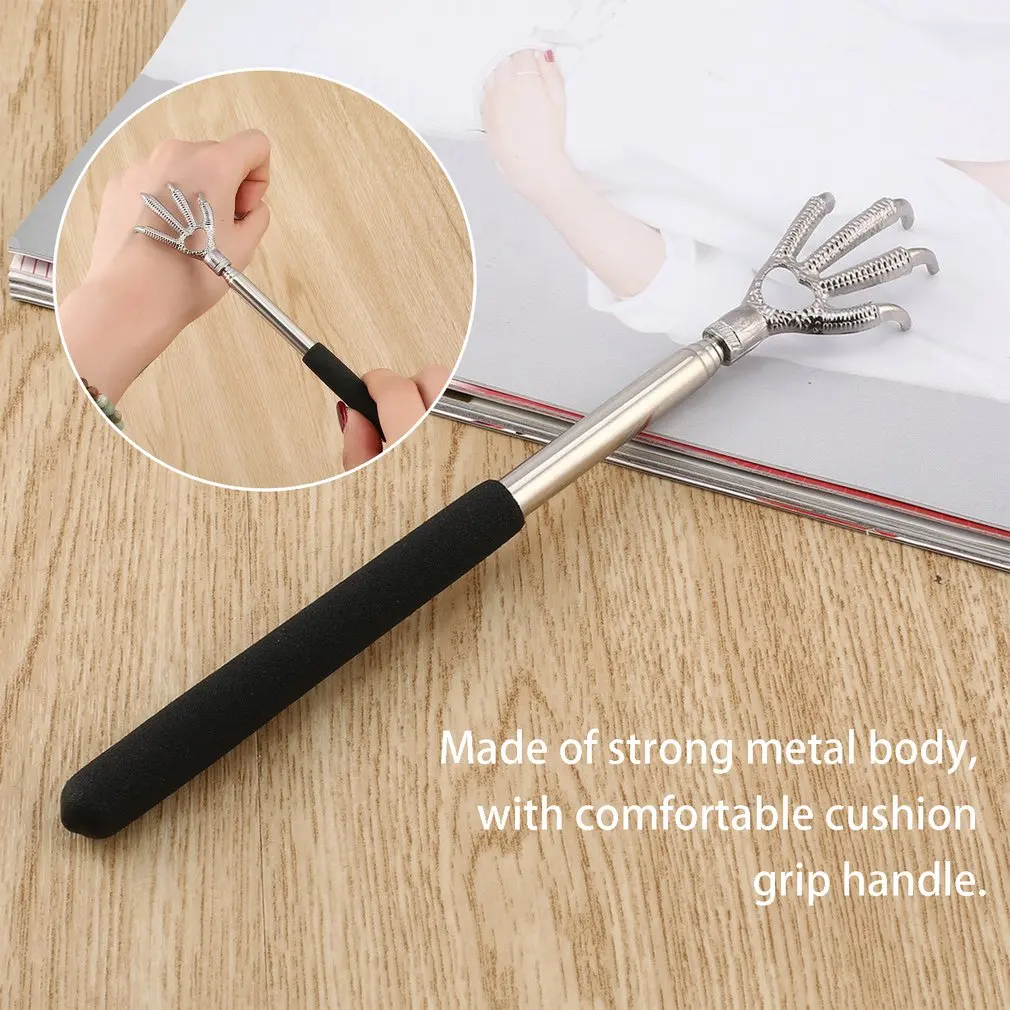 Телескопическая Нержавеющая сталь коготь массажер для массажа спины