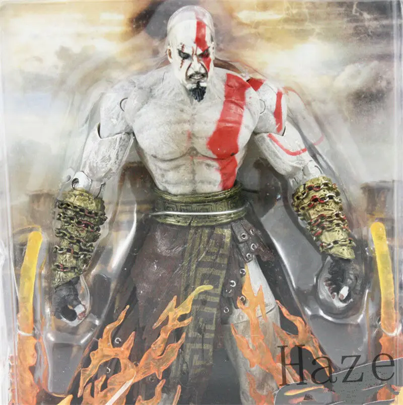 Горячая аниме бог войны 2 KratosFlame 7 &quotПВХ Фигурка Статуя подвижная модель игрушки