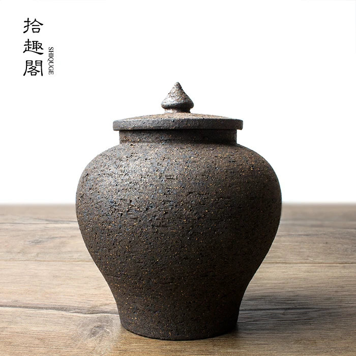 

ceramic store receives the seal tea caddy warehouse Japanese style restoring ancient ways of black tea puer tea POTS