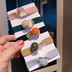 Резинки для волос женские, круглые, яркие