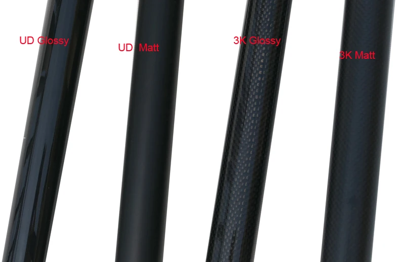 1 пара: матовая глянцевая трубчатая колесная пара из углеродного волокна 3K UD для