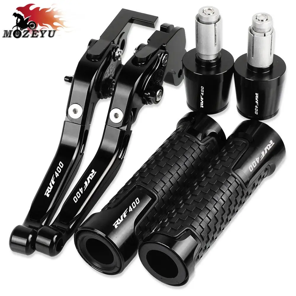 

RVF 400 Motorcycle Aluminum Adjustable Extendable Brake Clutch Levers Handlebar Hand Grips ends For HONDA RVF400 ALLYEARS