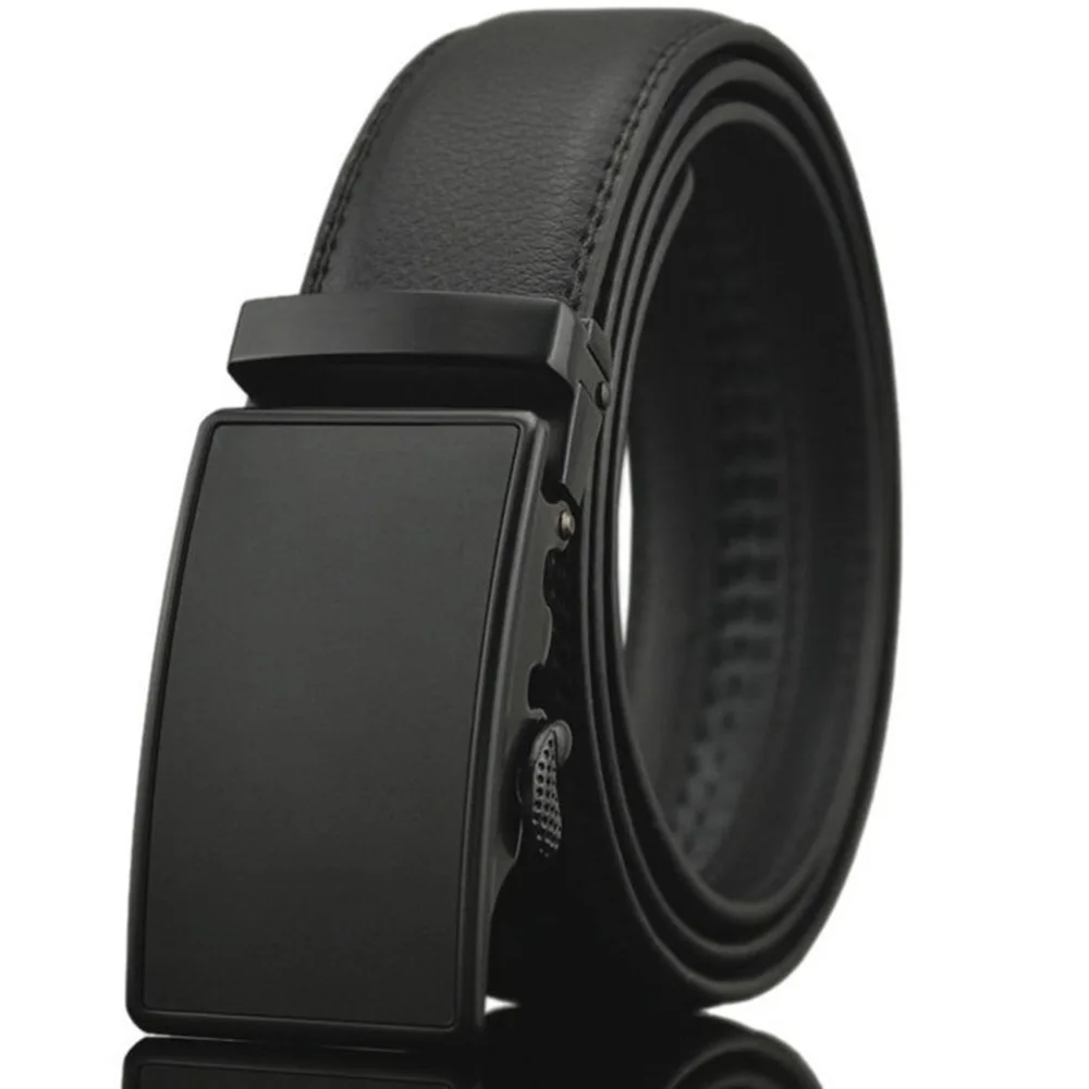 Мужской ремень из натуральной кожи с автоматической пряжкой большой