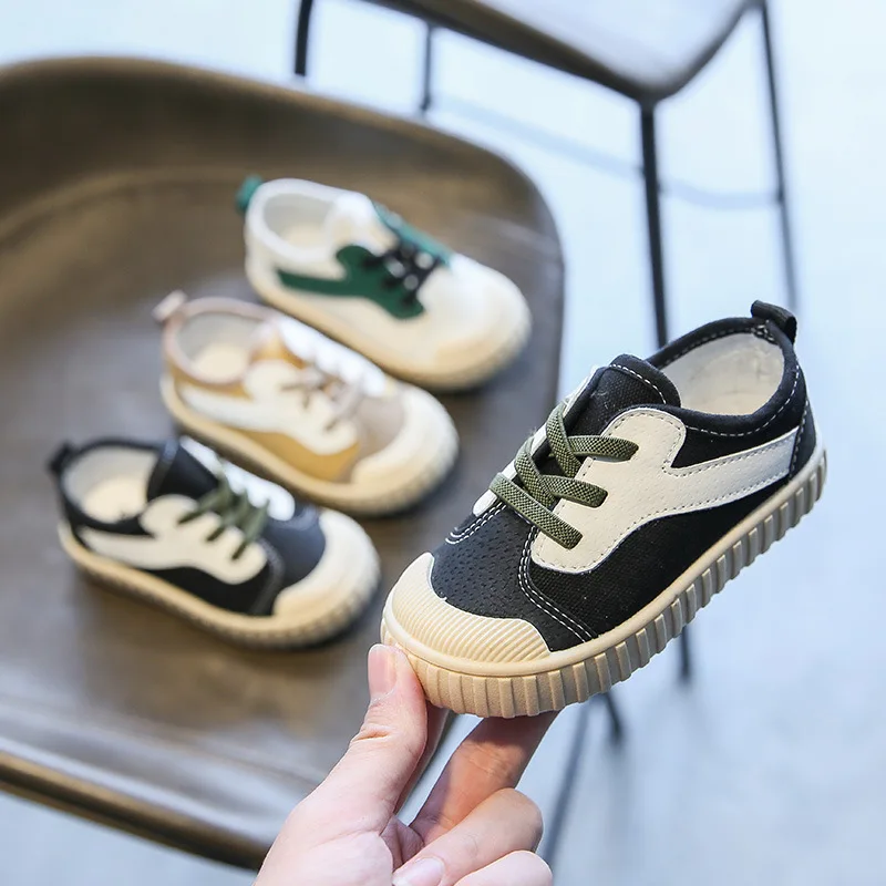 

Baby Girls Boys Canvas Shoes 2021 Autumn Infant Toddler Shoes Soft Bottom Non-slip Children Casual Anti-kick Shoes Kids Sneakers