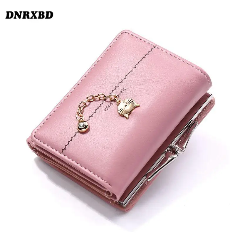 

New Arrival Wallet Women fashion pendant Wallets hasp Clutch bag Trendy Coin Purse Three Fold Card Holder Leather cartera mujer