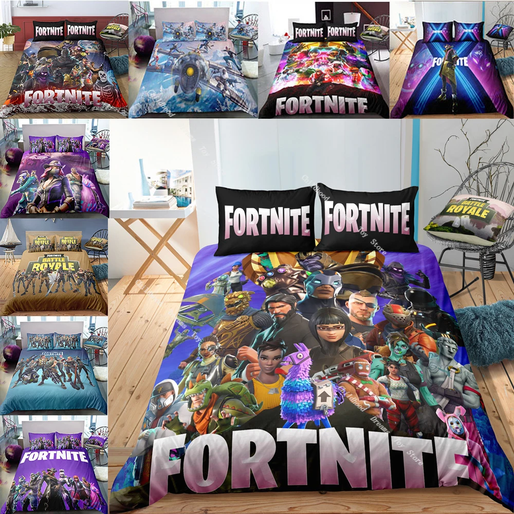Комплект постельного белья Fortnite Спальня одеяло листов Стёганое крышка 3D