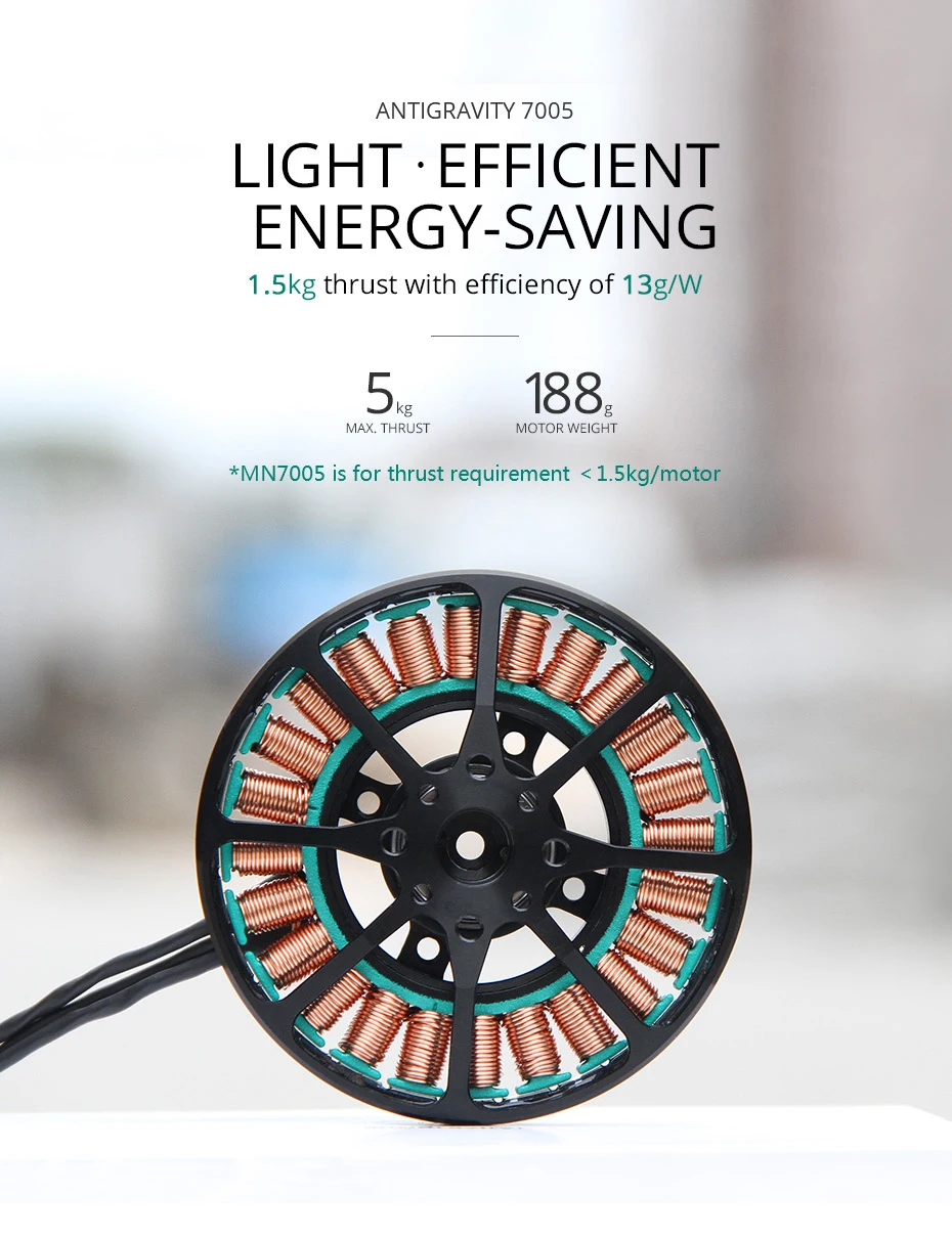 T-motor новейший антигравитационный MN7005 KV115 легкий эффективный энергосберегающий двигатель для летательного аппарата БПЛА Дрон