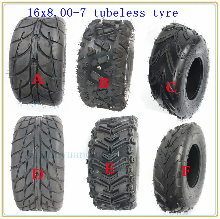 16x8-7 ATV& Go-Kart Off-дорожные шины вездеходы 16x8. 00-7 16/8-7 бескамерные шины шоссейные шины износостойкие вакуумные шины