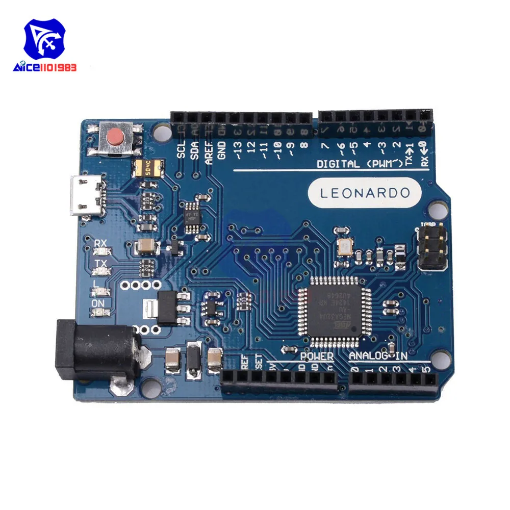 Макетная плата diymore Leonardo R3 Micro Atmega32u4 Pro с кабелем Micro USB для Arduino 3,3 V 5V IO порт