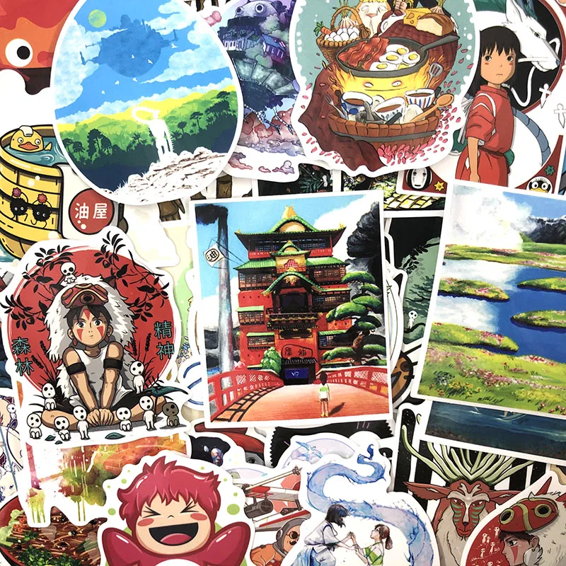 100 шт./компл. Miyazaki Hayao аниме-наклейки мультфильм Граффити наклейки для DIY багажа ноутбук холодильник мотоцикл автомобиль Pegatinas