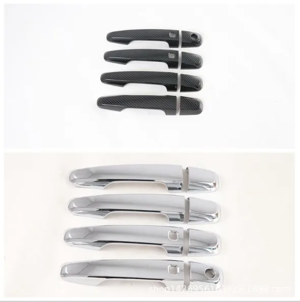 

Carbon Fiber Style Car Outside Door Handle Bar Cover Trim Fit for Mitsubishi Pajero Sport 2020 Car Styling