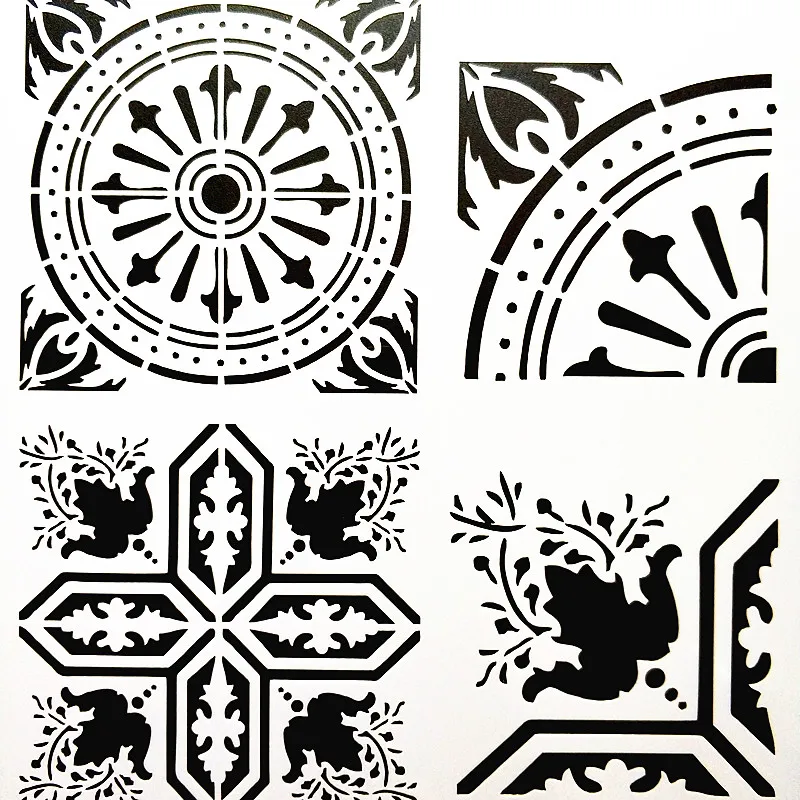 DIY живопись A4 Размер винтажный шаблон наслоения трафареты для плитки пол ткань