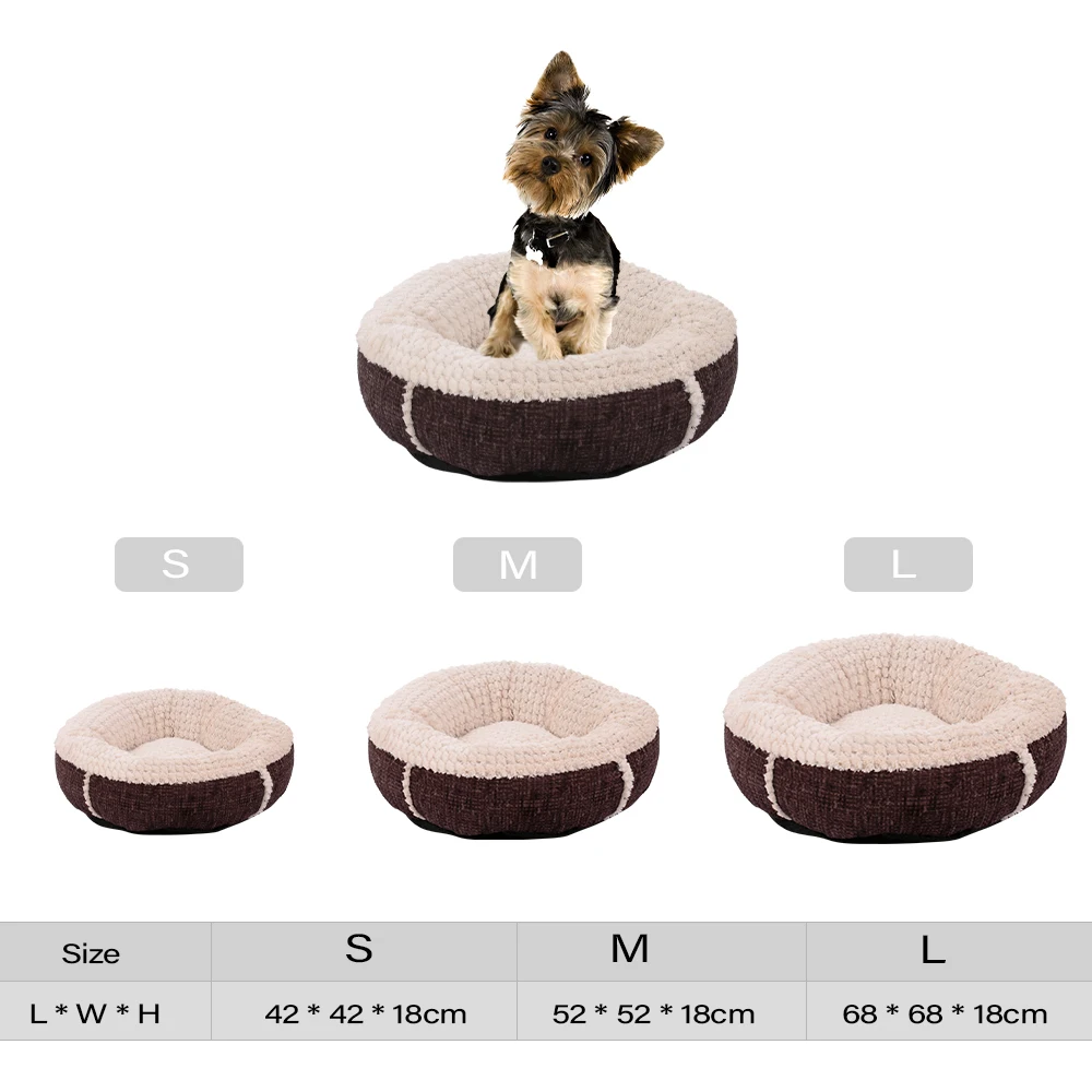 

New 3 Sizes Stylish Warm Dog Bed Non-slip Washable Soft Mats for Small Medium Dog Autumn Winter Pet Beds Dog House Cat Bed