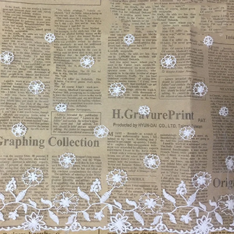 Распродажа Цветочные кружевные ткани ленты с отделкой Тюлевое платье Сделай Сам