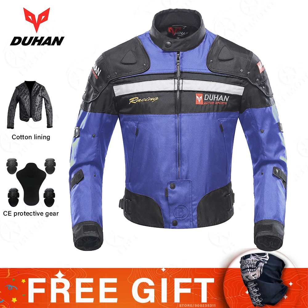 

DUHAN Winter Motorcycle Jacket Men Autumn Motorbike Riding Jacket Motocross Protective 600D Oxford Clothing Jaqueta Motociclista