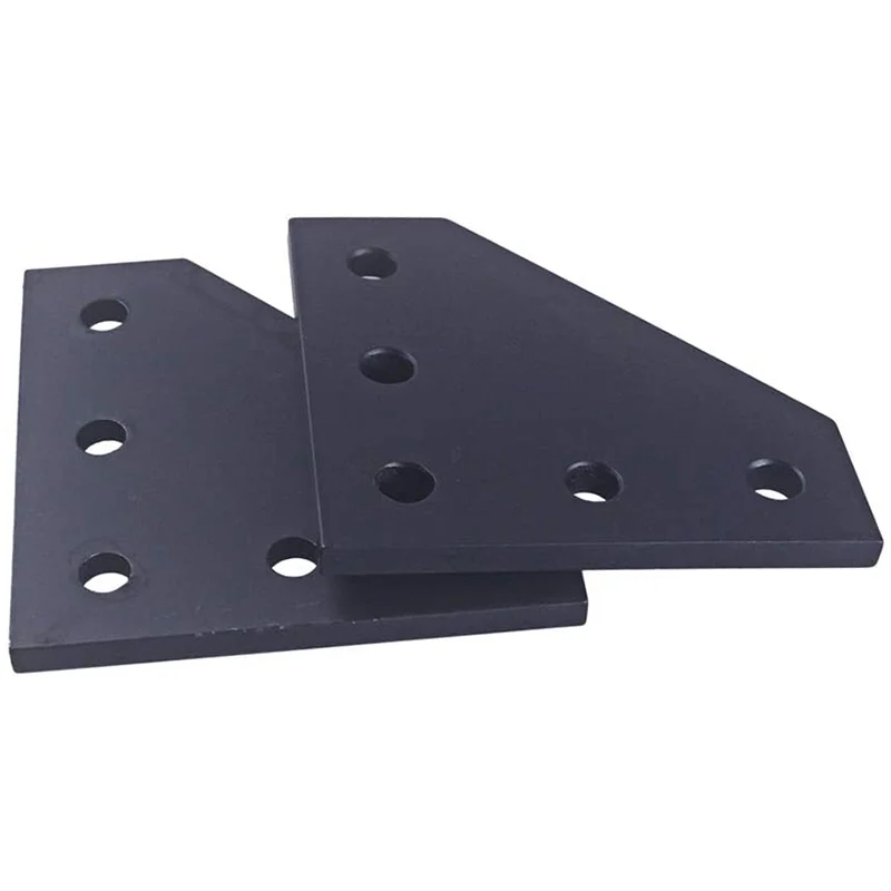 12pcs 60x60x4mm 3d printer 90 degree l shape with 5 holes connection plate for cnc 2020 v groove aluminum profile free global shipping