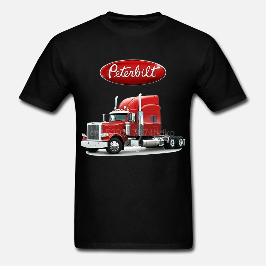 Новинка PETERBILT грузовик Дальнобойщик мужские черные размер S-3XL США футболка EN1 |