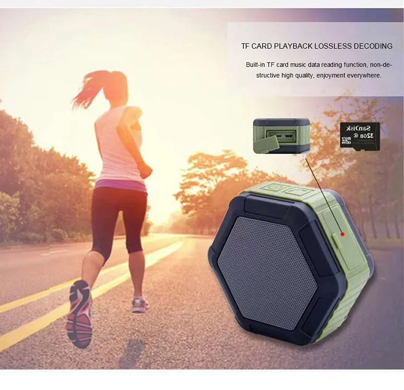 Беспроводная Bluetooth-Колонка MY01 сабвуфер с защитой класса IPX7 для занятий спортом