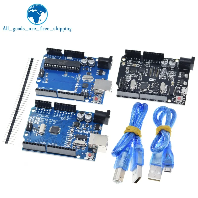 Официальная коробка UNO R3 ATMEGA16U2 / + чип CH340G Wi-Fi ATMEGA328P для Arduino макетная плата WeMos ESP8266 1