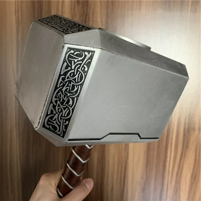 

44cm Hammer Cosplay 1:1 Thunder Hammer Figure Weapons Model Kids Gift Movie Role Playing Safety American Super Heroes Weapen