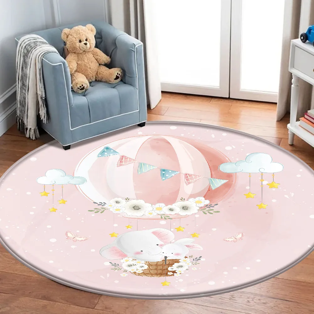 

Soft Anti-slip Children Baby Play Crawling Game Mat Home Living Room Area Rug Cartoon Rug Kids Bedroom Cute Elephant Carpet