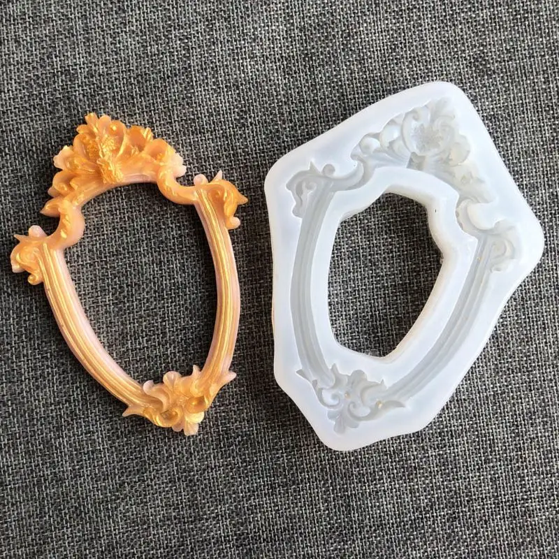 

1PC Handmade Photo Frame Resin Mold Silicone Picture Frame Fondant Candy Chocolate Mold Art Craft