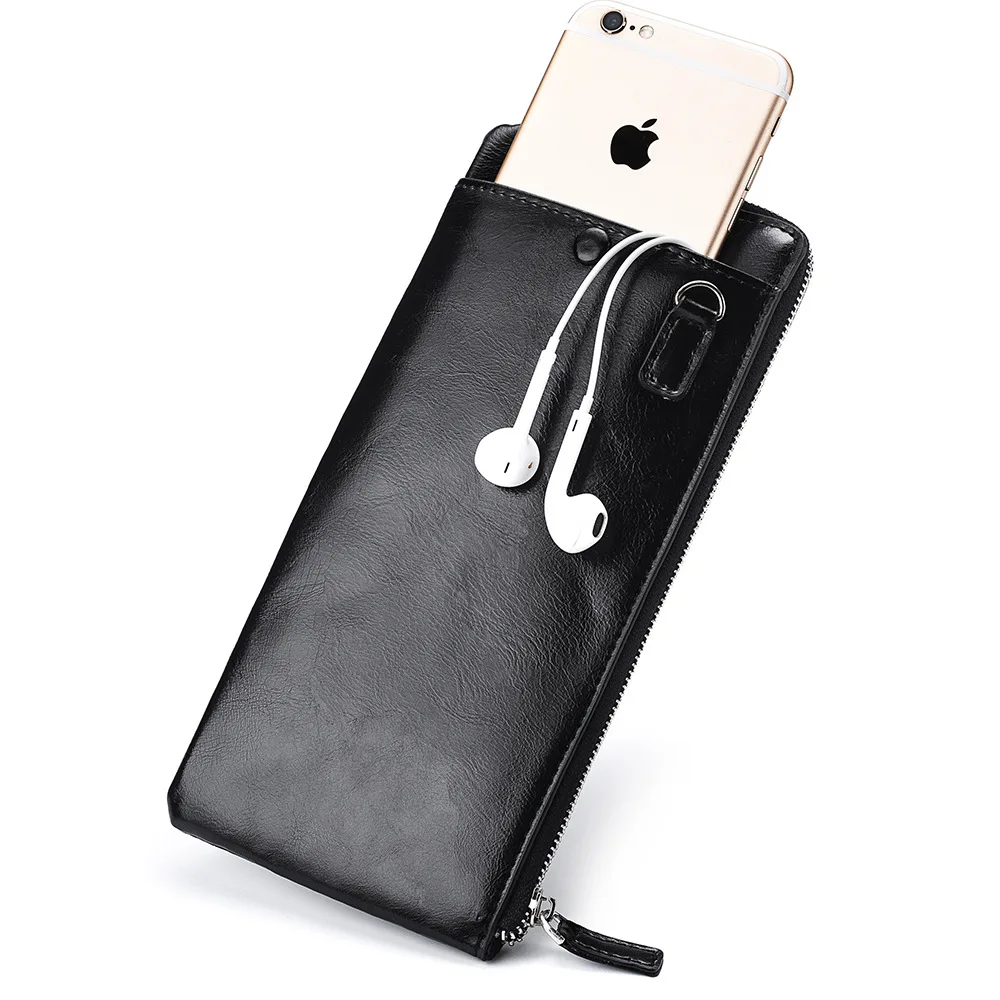 

Men's Long Wallet Ultrathin Fashion Wallet Multi-Card Portable Wallet Phone Bag Zipper Purse Fashion Casual Bag High-Capacity
