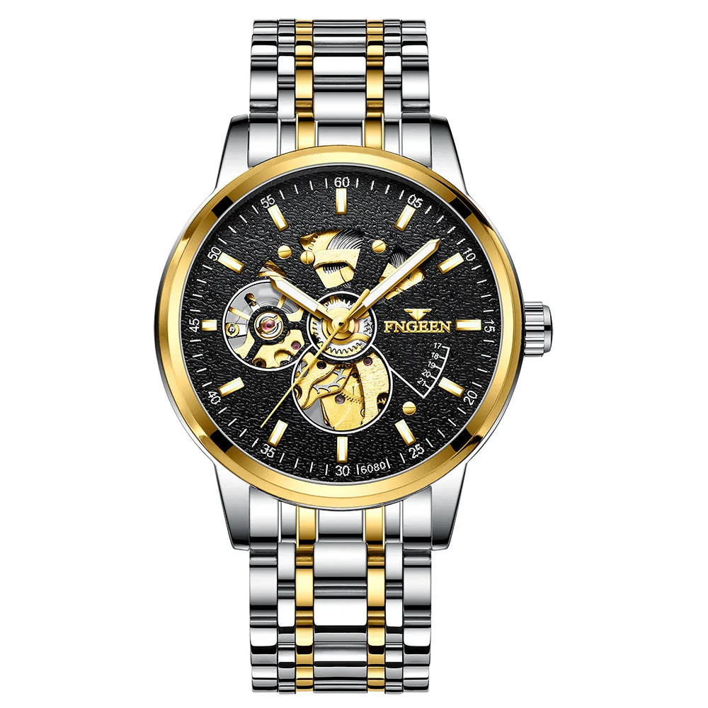 FNGEEN Мужские Аналоговые часы, автоматические, светящиеся, спортивные, деловые часы от AliExpress WW