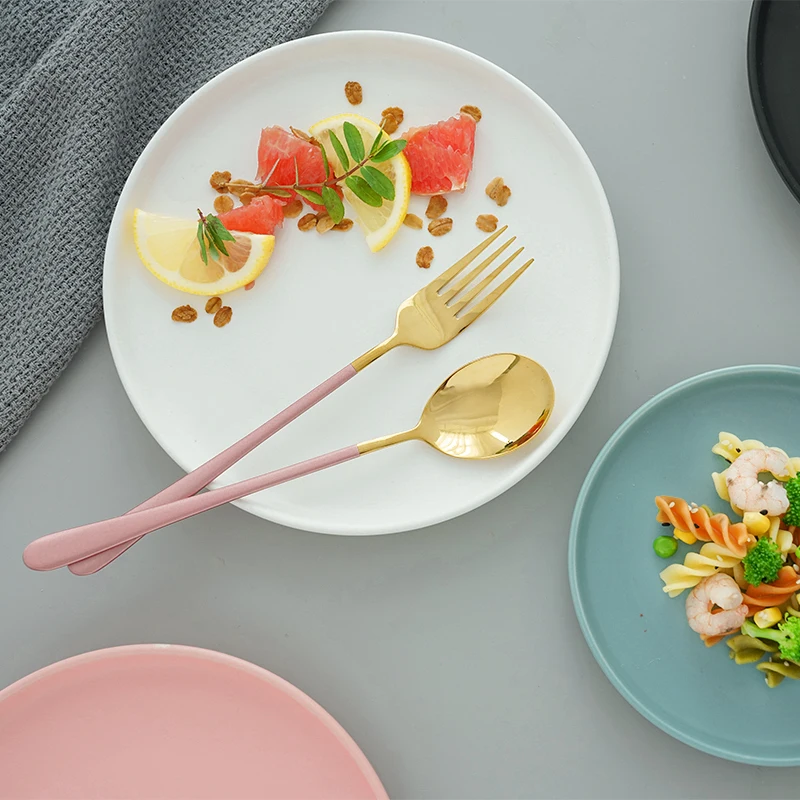 Спагетти Стейк Салат западные столовые приборы из нержавеющей стали столовая