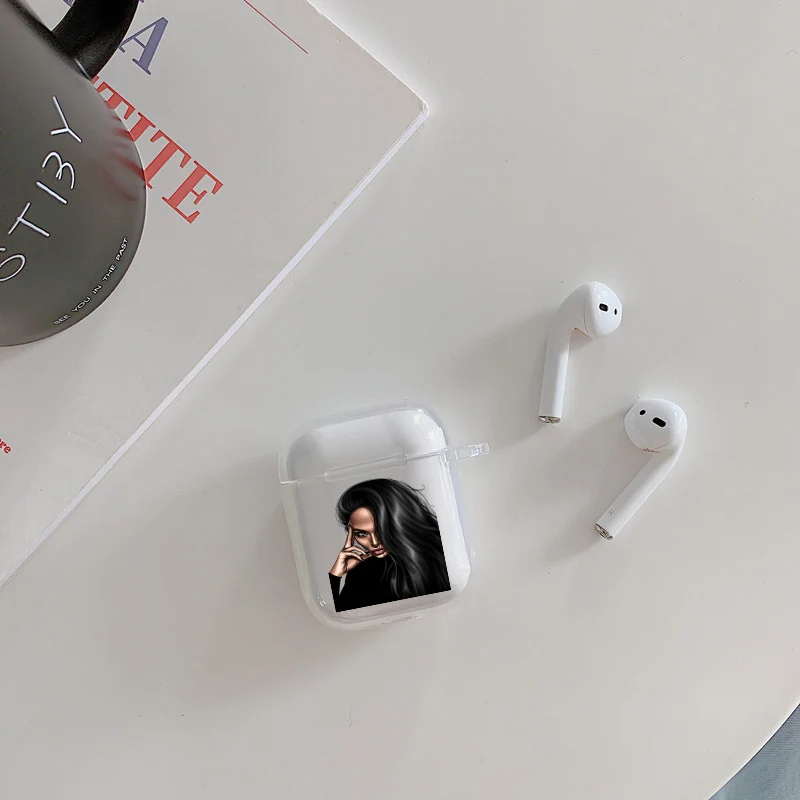 Goddess VOGUE Art Princess Girls Female boss coffee Case for Airpods Cases For pro Clear Cute Soft | Электроника