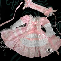 16 bjd yosd lolita pink dress set maid clothing skirt supper dollfie dim dream mid dk luts soom dod dollmore aod dz af