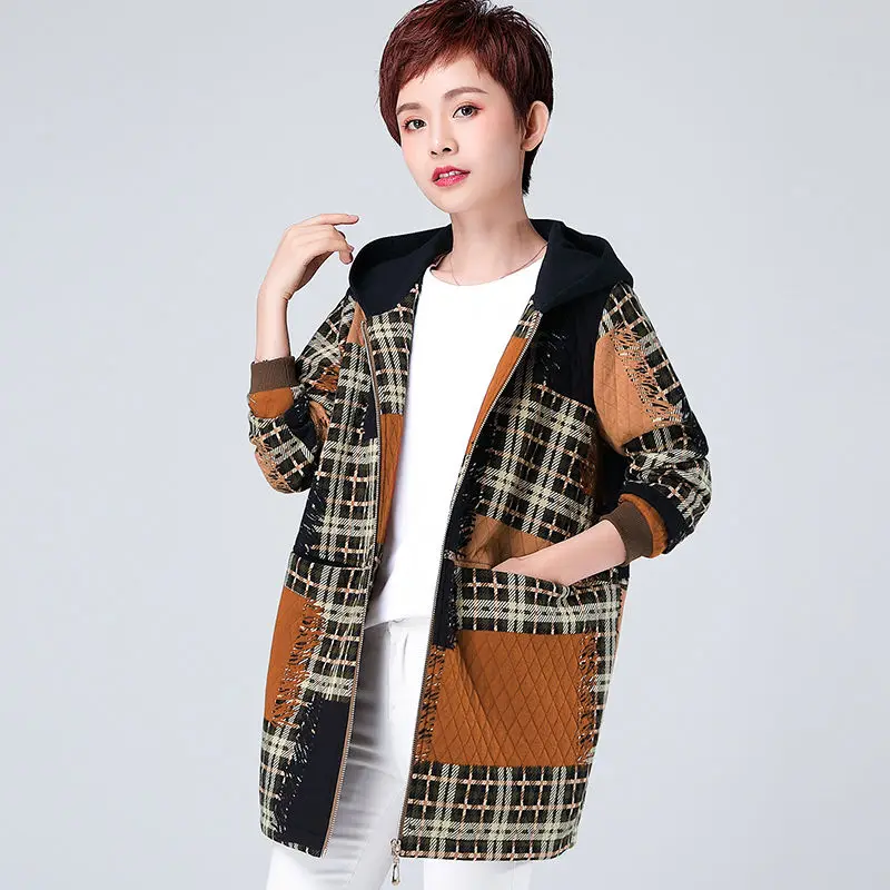 Размера плюс куртка женская 2021 обувь Сезон весна-осень Пальто Повседневное