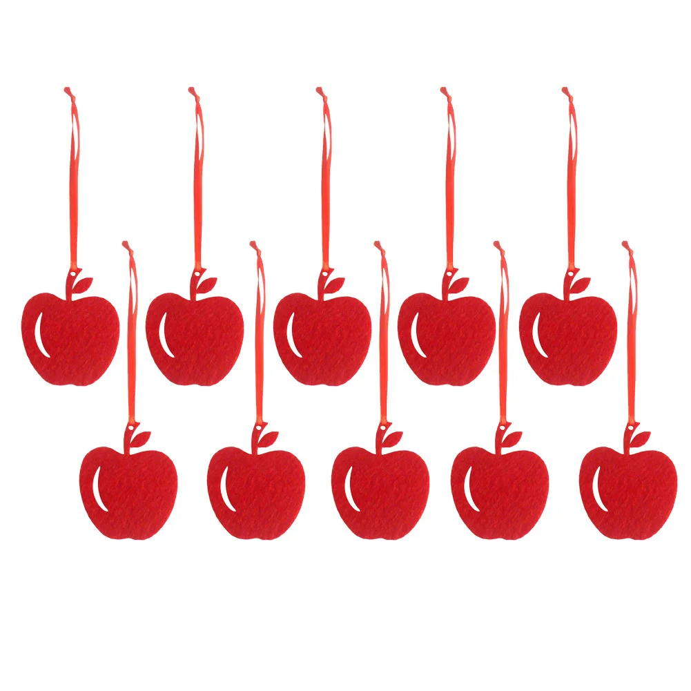 10 шт. рождественские украшения в виде яблока праздничные вечерние подвесные на