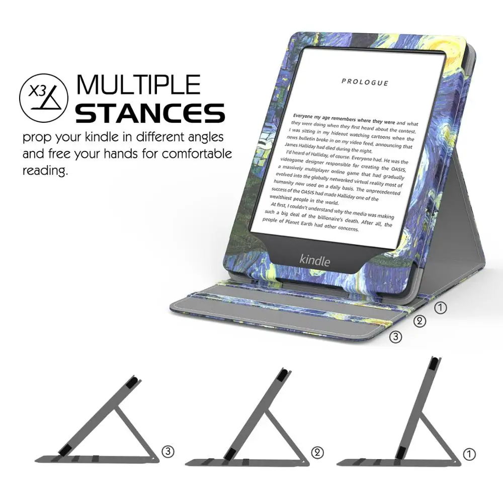

Case For All-New Kindle (10th Generation, 2019) /Kindle (8th Generation, 2016), Premium Vertical Flip Cover with Auto Wake/Sleep
