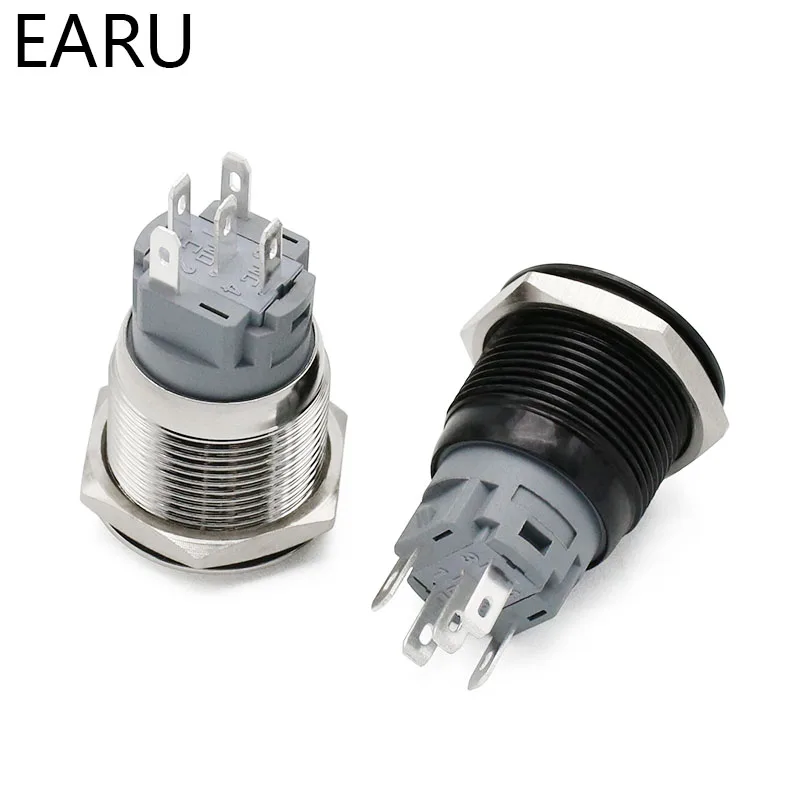 19 мм Новый Тип Водонепроницаемый металлический кнопочный выключатель