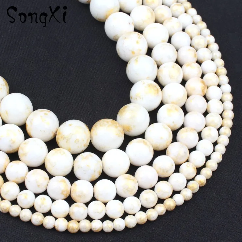 Оптовая продажа круглые бусины из натурального белого золота и яркого нефрита