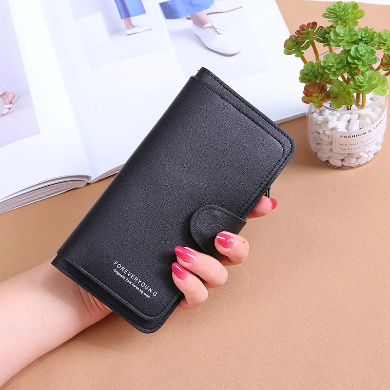 

Brand Leather Women Wallets High Quality Designer Zipper Long Wallet Women Card Holder Ladies Purse Money Bag Carteira Feminina