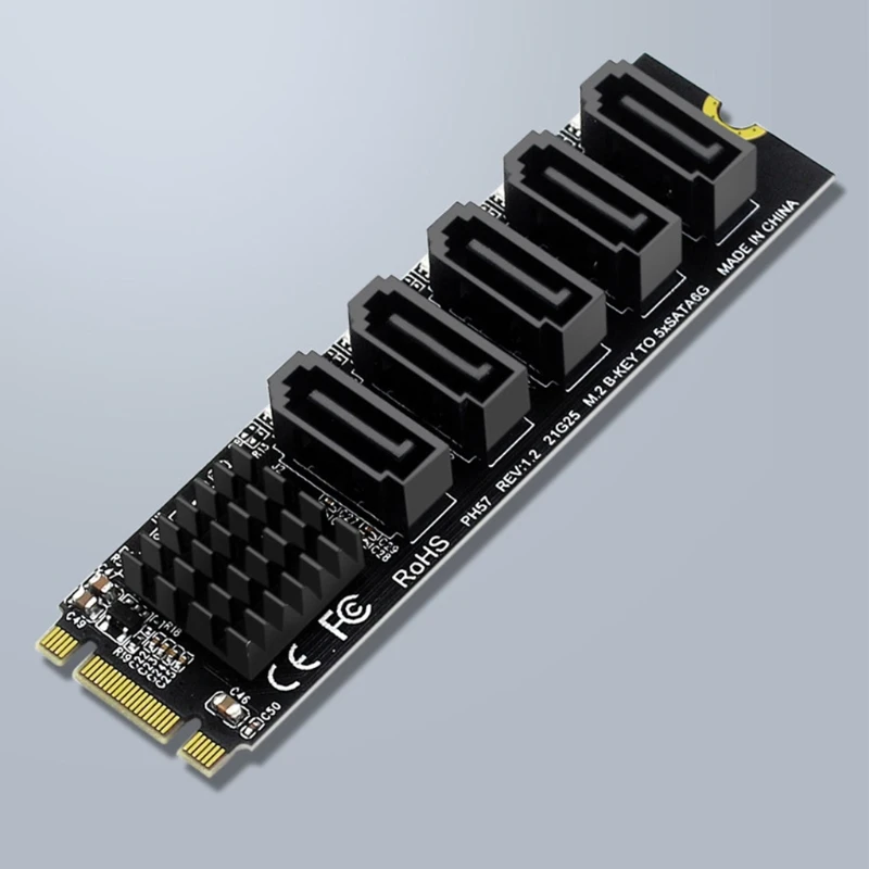 

F19E M.2 B-Key Sata к SATA 3,0 6G SSD адаптер Порт able 5 портов компьютерная плата расширения с защитой от перенапряжения