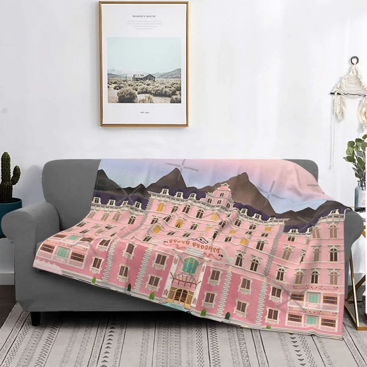 

Grand Budapest Hotel Poster Wes Movie Rushmore Blanket Bedspread Plaid Sherpa Blanket Sleeping Bag For Children
