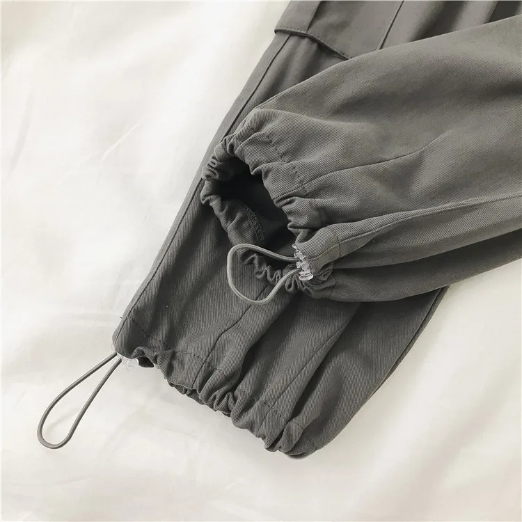 

[Clearance Processing] Spring and Autumn Wear Overalls Women's Loose BF High Top Sports Ankle Banded Harem Pants Cropped