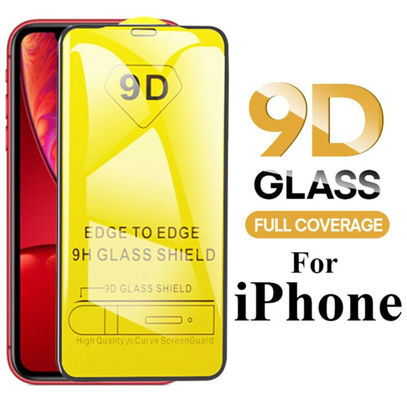 9D закаленное защитное стекло для iPhone 11 Pro Max XR X XS 7 8 6 Plus 5 Защита экрана на |