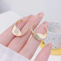 14k real gold exquisite simple women earring high quality luxury stud earrings brincos handmade feminia jewelry pendant gift