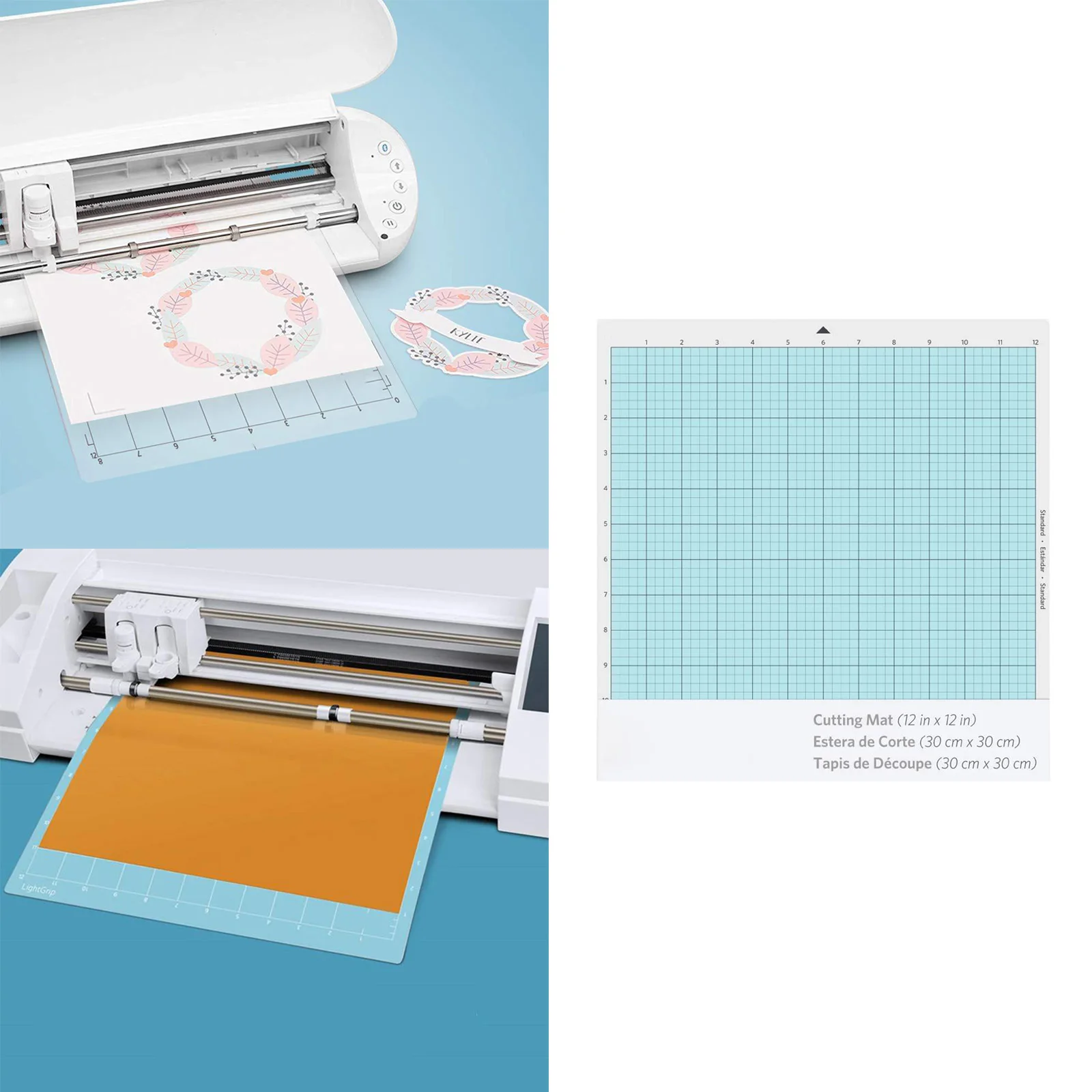 

Gridded 12x12inch Cutting Mat for Silhouette Cameo DIY Cardmaking Paper Vinyl Cutting Weeding Vinyl Craft