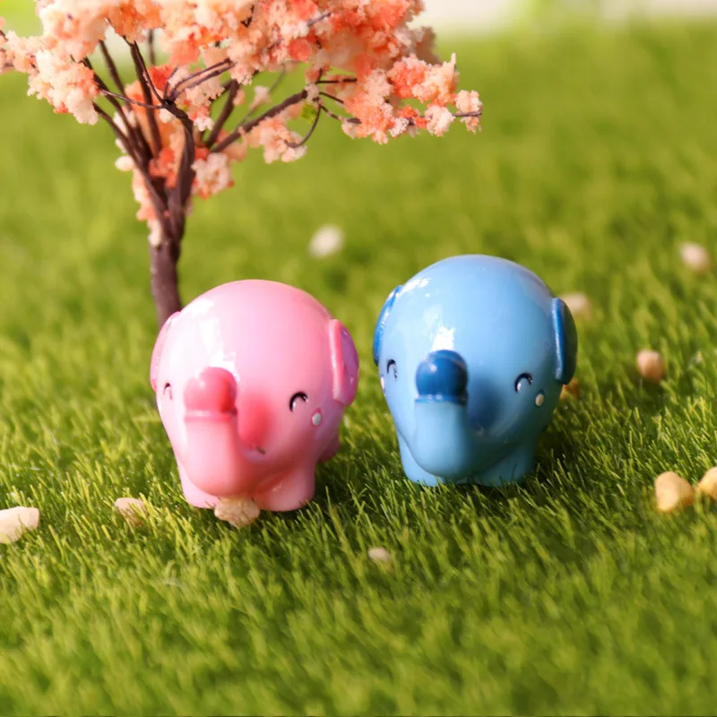 2 шт Мини мультфильм пара слон DIY Декор Каса украшения стол домашний Аксессуары