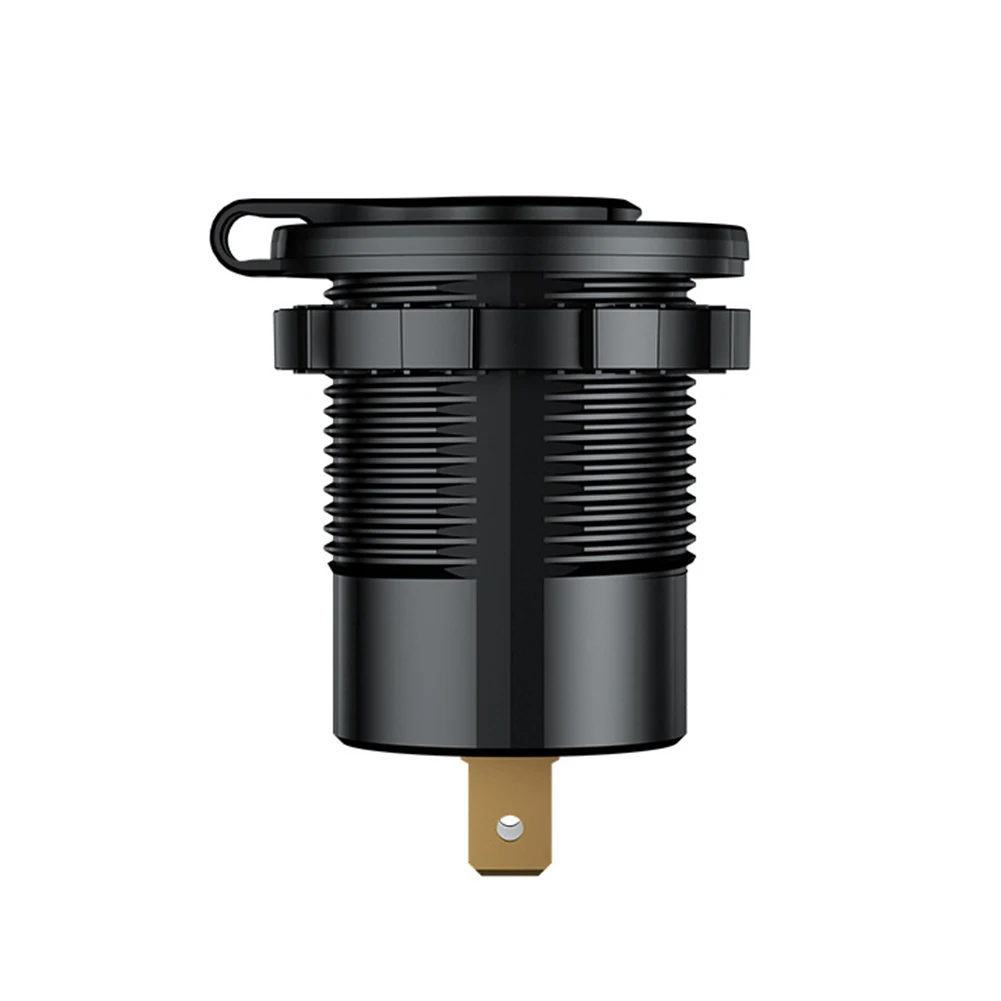 

Warning Dual USB Fast Charging DC12V To 24V Socket With Lid Digital Voltmeter Car Charger LED Indicator Portable Mobile Phone