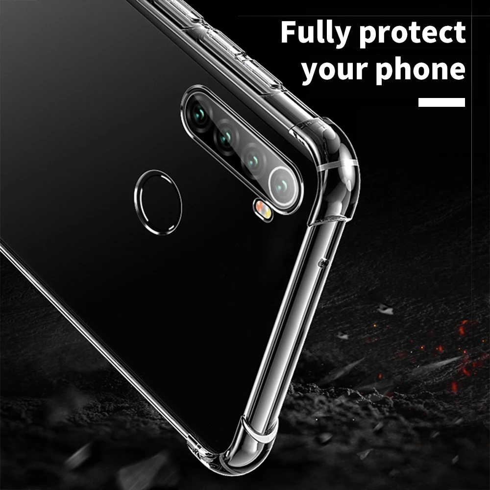 Кристально прозрачный чехол из TPU для телефона Xiaomi Redmi Note 8 Pro, ударопрочный с воздушной подушкой, очень тонкий, с крышкой на 7 6 5.