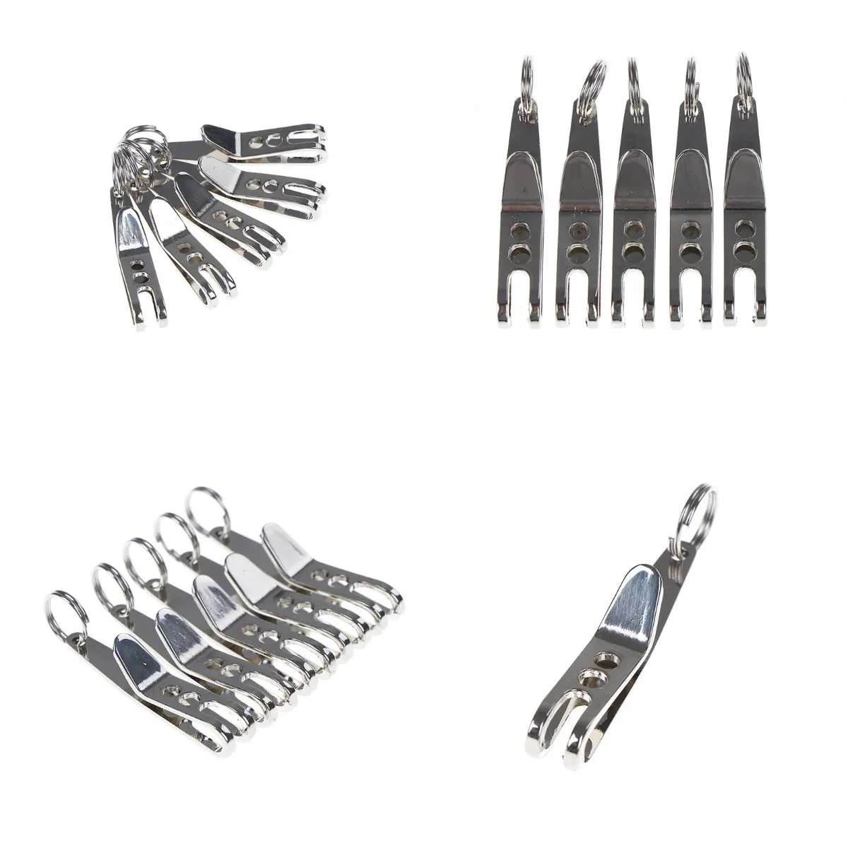 5 шт. Нержавеющая сталь EDC сумка Подвеска клип с кольцом для ключей карабин на