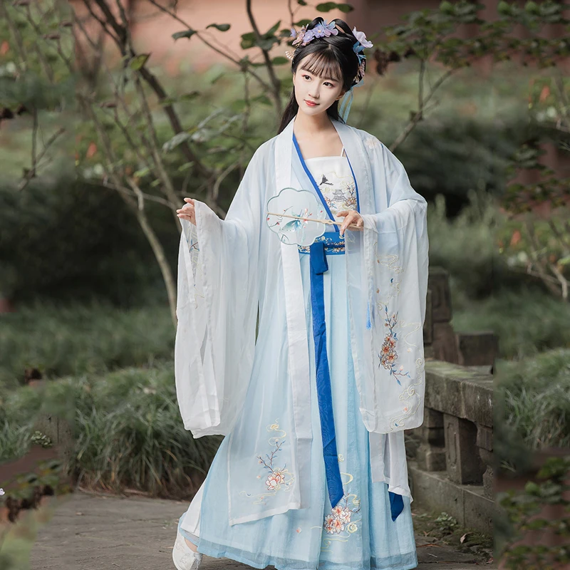 

Традиционное китайское платье принцессы Hanfu Mo Dao Zu Sh, женское сказочное платье династии Тан для выступлений и народных танцев, SL3382